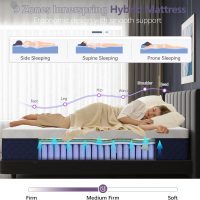 Queen Mattresses, 12 Inch Hybrid Queen Mattress in a Box, Memory Foam and Individual Pocket Spring Breathable Comfort for Sleep Supportive and Pressure Relief, CertiPUR-US, 60"*80"*12" - Image 5