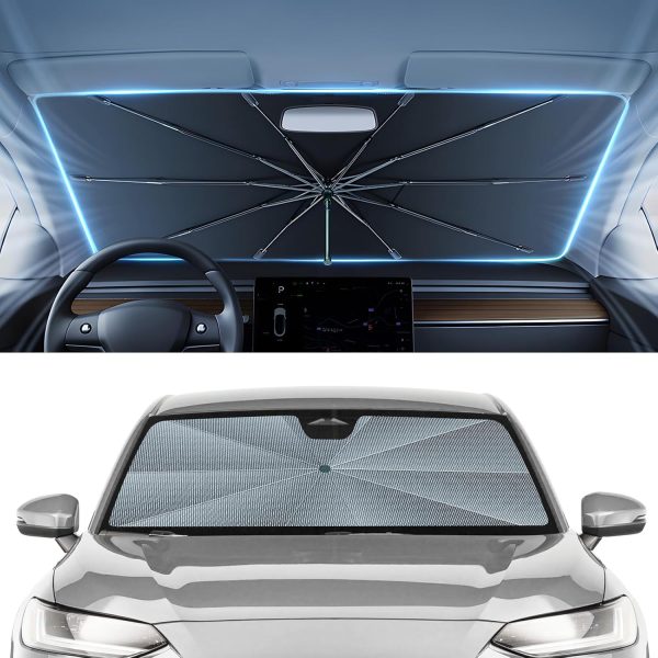 Autorder Windshield Sun Shade Umbrella for 2023-2026 Honda HR-V HRV Accessories,Upgraded Ice Crystal Material,Easy Setup Umbrella Sunshade for Car Windshield,100% Sun Blocking