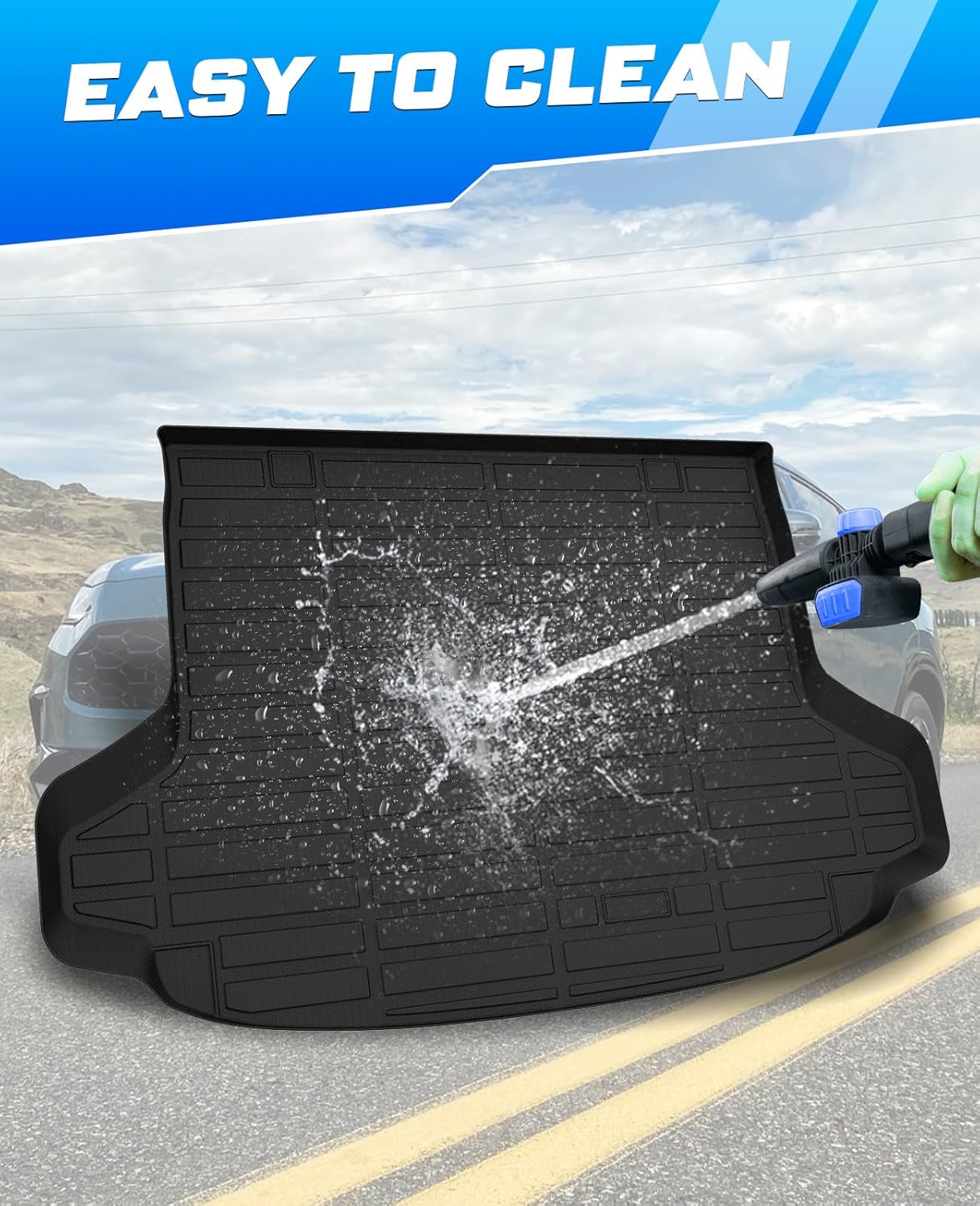 Cargo Liner for Honda HR-V 2023 2024 2025 HRV Hybrid Accessories TPE Cargo Mat All Weather HRV Rear Cargo Trunk Mat Waterproof Black - Image 7