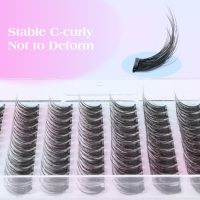Self Adhesive Eyelashes Natural Self Adhesive Lash Clusters Pre glued Eyelash Clusters zanlufly No Glue Needed Lashes Wispy C-curly Cluster Eyelash extensions 10-16MM Individual Lashes - Image 4