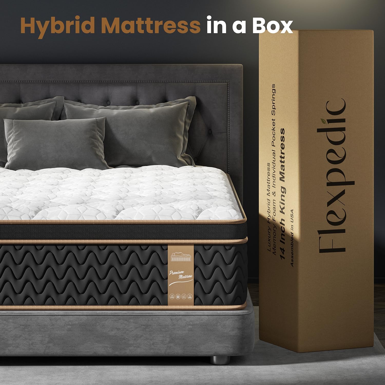 Firm King Mattress 10 Inch, Cooling Hybrid Bed in a Box, 7-Zones Individual Pocket Spring, Motion Isolation, Targeted Hip/Shoulder/Lumbar Support, Fiberglass-Free, 365-Night Trial, CertiPUR-US - Image 7