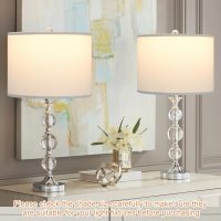 White Lamp shades Set of 2, Drum Tall LampShades 13" Top x 13" Bottom x 10" Height, Lamp Shades for Table Lamps & Floor Lamps & Bedside Lamps Replacement, Natural Linen Lampshades Easy Assembly - Image 2