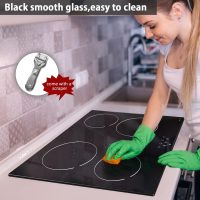 Noxton 24 Inch Electric Cooktop 4 Burners Electric Stove, Built-in Ceramic Cooktop with Touch Control Child Lock Timer Easy To Clean with Hard Wire 6000W 240V - Image 5