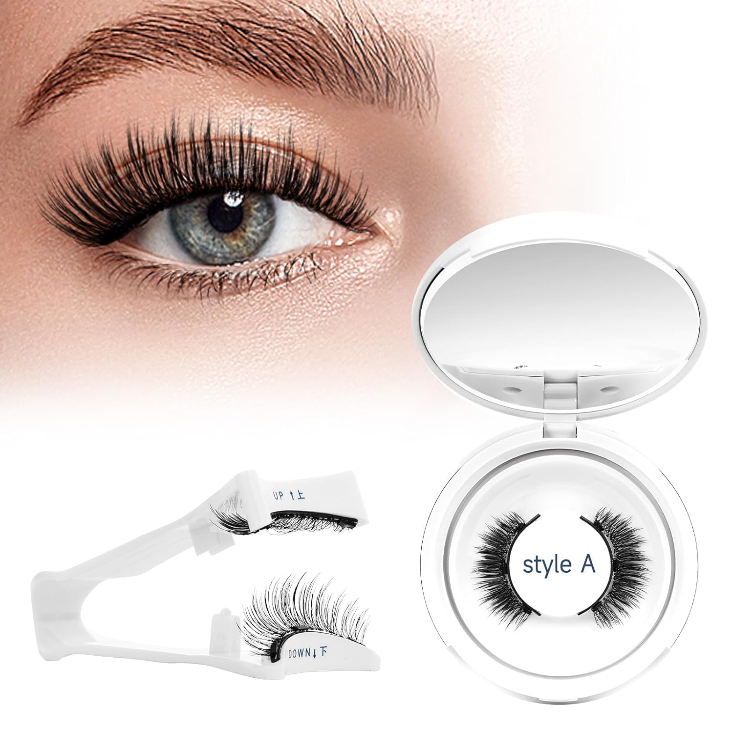 Higu clace Magnetic Eyelashes with Applicator Soft Magnetic Lashes Natural Look Wispy Magnet Lashes Easy to Wear and Remove (DJCX-A02)