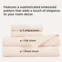 Bedsure Queen Sheet Set - 4 Pieces Soft Queen Size Sheets - Breathable & Cooling - Hotel Luxury - Easy Care Polyester Microfiber Bedding for Women, Men, Beige - Image 2