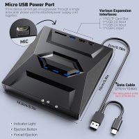External Blu Ray Drive,Portable Bluray Player Writer Reader,CD Burner with USB 3.0 typc C Port& SD Card,DVD & CD-ROM +/-RW,External Blu-Ray Drives for PC Laptop Desktop Windows Mac Linux Computer - Image 7