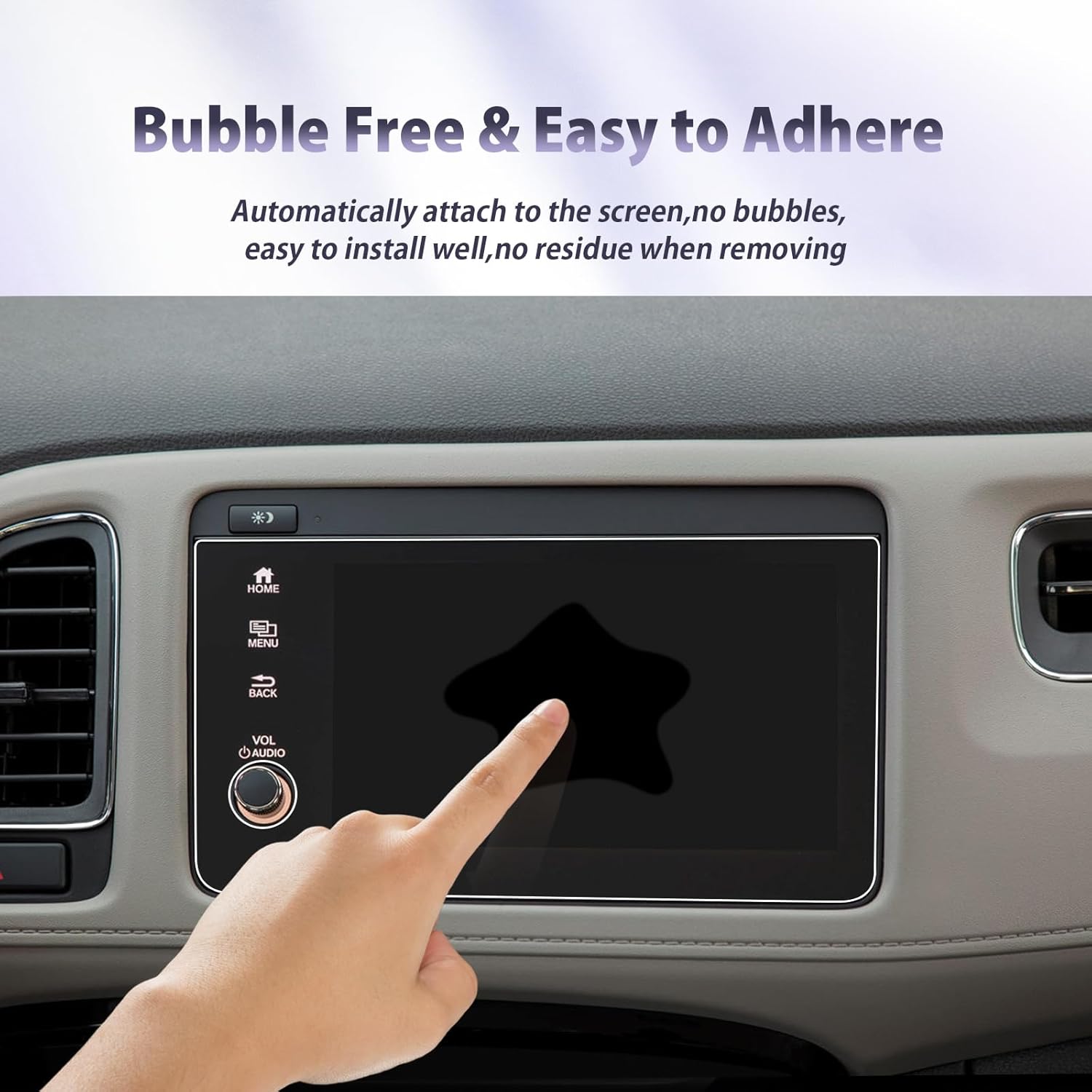 Screen Protector Foils for 2019 2020 H*onda HRV HR-V Accessories Infotainment Display PET Plastic Anti-Scratch Navigation Center Control Touchscreen Protective Film(2019+ Media 2P) - Image 7