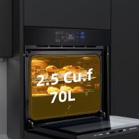 Garvee 24 in Single Wall Oven, Built-in Electric Steam Oven with 8 Baking Modes and Air Frying, 2.5 Cu.Ft. Convection Wall Oven with Stainless Stain Finish, Colorful Touch Screen, Black - Image 4