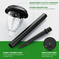 Super Bright Solar Lights, Waterproof 10 Pack, Dusk to Dawn Up to 12 Hrs Solar Powered Outdoor Pathway Garden Lights Auto On/Off, LED Landscape Lighting Decorative for Walkway Patio Yard - Image 8