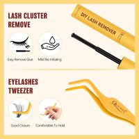 QUEWEL Lash Clusters Kit, 320 Pcs 30D+40D Lash Cluster Eyelash Extensions 9-16mm Lash Clusters Wispy Kit with Eyelash Clusters Bond and Seal Glue Remover Tweezers (30D+40D Kit) - Image 6