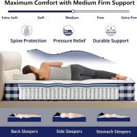 Queen Mattresses 10 Inch,Mattress Queen Size 10 inch,Colchones Mattress in a Box Individually Pocket Springs,10 Inch Queen Mattress Medium Firm,Pressure Relief,CertiPUR-US Certified - Image 5