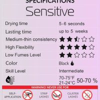 Sensitive Eyelash Extension Glue Stacy Lash 0.17fl.oz/5ml / 5-6 Sec Drying time/Retention – 4-5 Weeks/Black Adhesive/Professional Supplies - Image 4