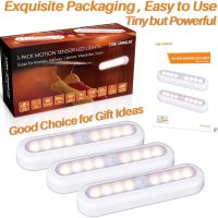 STAR-SPANGLED 3 Pack 7” Motion Sensor Lights Indoor Battery Operated, Stick on LED Light for Closet, Stairs, Under Cabinet, Warm White - Image 7