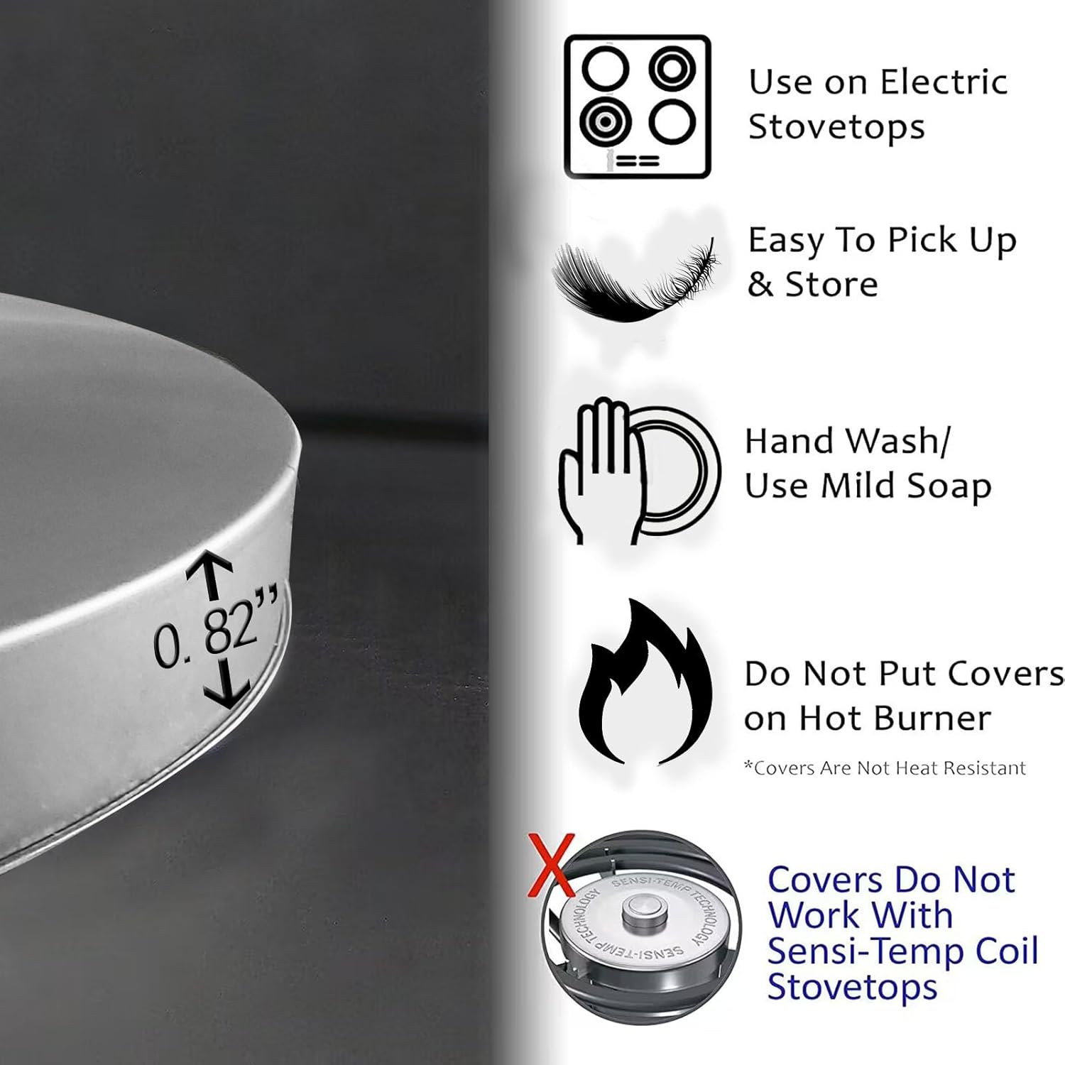 Tucocoo Stove Burner Covers, Retro Flowers Gardening Gas Stove Burner Covers Set of 4, 8 Inches and 10 Inches Stove Top Covers for Electric Stove Metal Stove Cover, Vintage Plants Kitchen Decor - Image 7