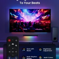 MEREDO Sound Bar for Smart TV 3.1CH PC Gaming Soundbar with Subwoofer RGB Lighting Audio Sync Surround Sound System BT 5.3/HD-ARC/Optical/AUX/USB for Desktop Tablets Consoles Home Cinema - Image 4