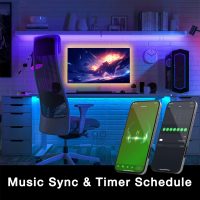 DAYBETTER Smart WiFi Led Lights 100ft, Tuya App Controlled Led Strip Lights, Work with Alexa and Google Assistant, Timer Schedule, Color Changing Led Lights for Bedroom Party Kitchen - Image 4