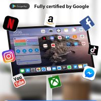 eLinkSmart 24-Inch Portable TV with Incell Touch Screen, Android13 OS 8-Core CPU + 6GB RAM + 128GB Storage, 1080P TV on Wheels 60Hz Refresh Rate, Built-in Battery, Full Swivel Rotation - Image 2