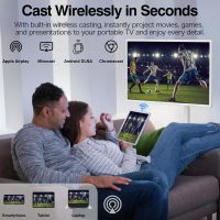 32In Wireless Smart Portable TV on Wheels 4K Smart Touchscreen Monito,Mobile TV Tablet,Android 13,(5-8-Hour) Battery,with 4K Camera,Full Swivel Rotation,(8RAM+128GB) Voice Remote Control(32 inch Pro) - Image 6
