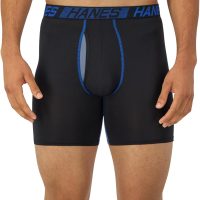 Hanes Men's Anti-Chafing Underwear, 3 Pairs, Cool & Breathable Cotton Pouch Underwear, Moisture-Wicking Boxer Briefs - Image 2