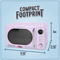 Nostalgia Retro Compact Countertop Microwave Oven 700-Watts with LED Digital Display-Child Lock-Easy Clean Interior-Lavender, 0.7 Cu. Ft - Image 5