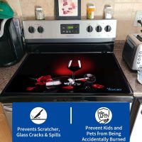 Stove Top Covers for Electric Stove, Extra Thick Natural Rubber Glass Top Protector,Prevents Scratching, Expands Usable Space (28.5'' x 20.5'' Rose) - Image 4