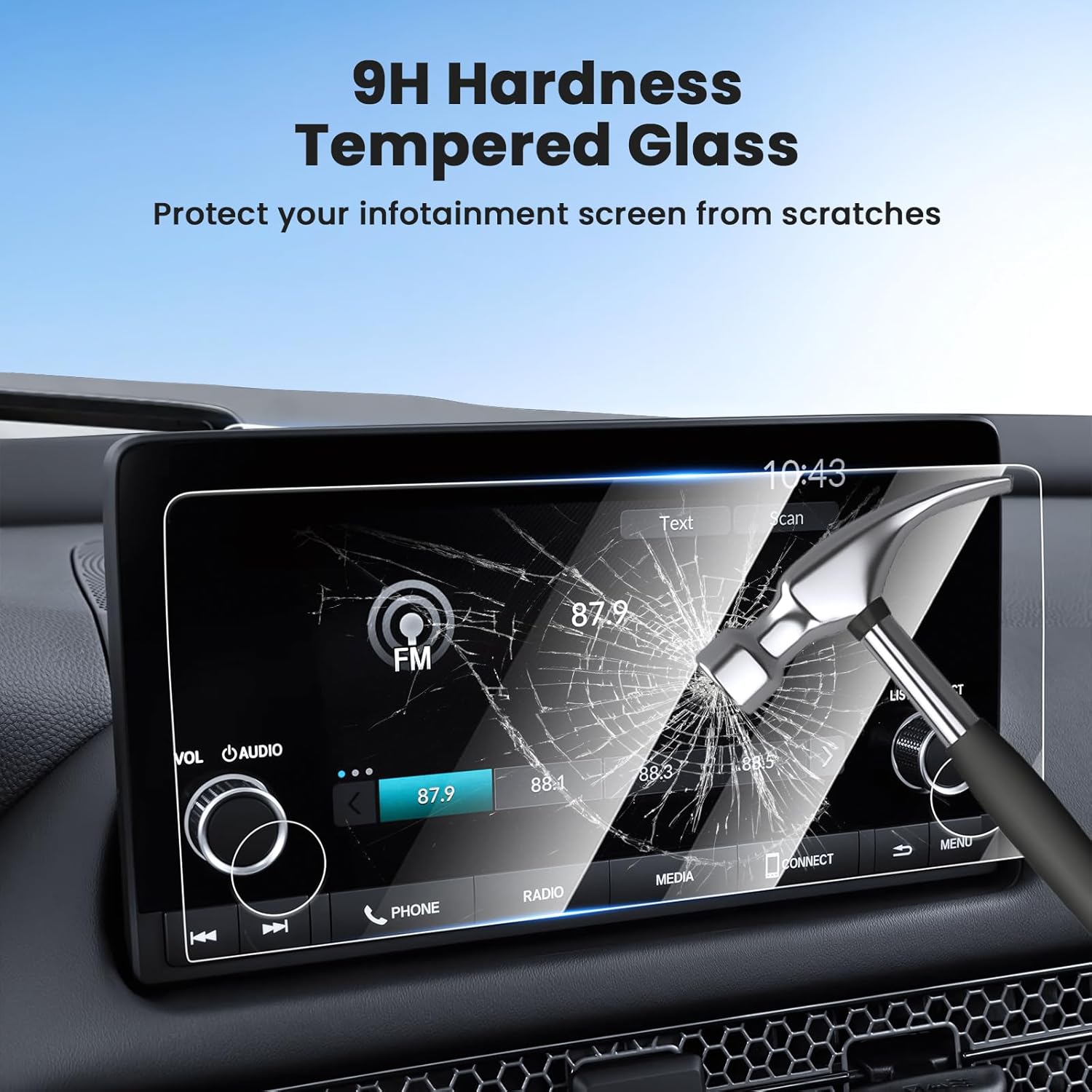 Screen Protector for Hon-da HRV Sport LX 2023-2025 2026 HR-V (NOT for EX-L), 7 Inch Touch Screen Protector Cover Saver Tempered Glass Navigation Display Infotainment Protective Film - Image 4