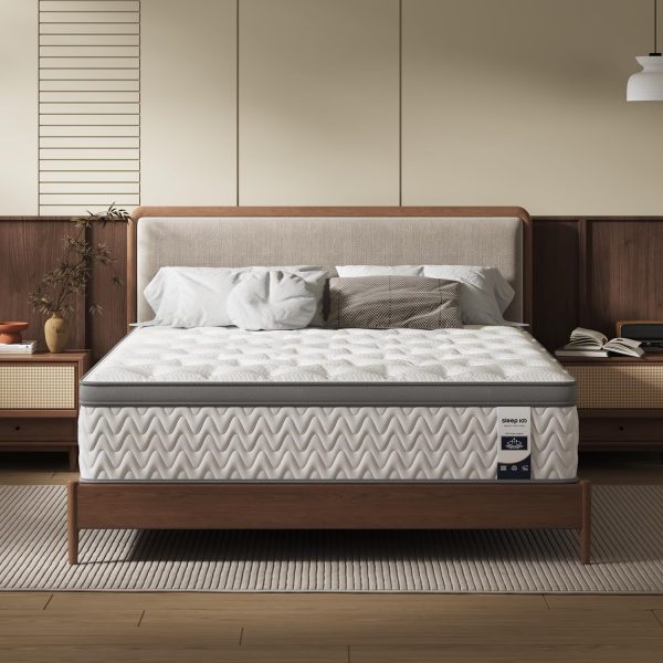 King Mattress 10 Inch, 5-Zone Deep Sleep Firm Mattress with Extra Lumbar & Shoulder Support, Hotel Collection Hybrid Mattresses Pain Relief - Fiberglass Free & No Odor - 365 Night Trial