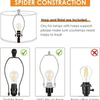 Lamp Shades Set of 2, Drum Lampshades 13" Top x 13" Bottom x 10" High with Spider Fitter, Large Replacement Lamp Shades for Table Lamps, Floor Lamps, Easy Assembly Required (2, Beige) - Image 3