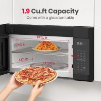 GASLAND Over the Stove Microwave 30 Inch, 1.9 Cu.ft. Over the Range Microwave with 11 Power Levels, One Touch Cooking, 400 CFM,1000W, LED, Turntable, Sensor Cook, Over Stove Microwave Oven, Black - Image 4