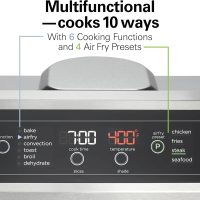 Hamilton Beach Digital Air Fryer Toaster Oven Combo, 10 Ways to Cook, 4 Preset Functions, Stay On & 1800 Watts, LED Capacitive-Touch Controls, 2 Rack Positions, Fits 12” Pizza, Black & Stainless Steel - Image 3