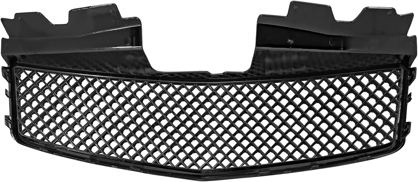 Spec-D Tuning Front Mesh Grill Hood Grille Glossy Black Compatible with 2003-2007 Cadillac Cts/Cts V 2003-2007 - Image 3