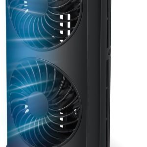 Personal Tower Cooling Fans that Blow Cold Air, Standing Small Desk Fan with 3 Speeds & Timer, 60° & 110° Oscillating Table Fan, Quiet and Safe Electric Floor Fan for Bedroom, Bedside, Home, Office