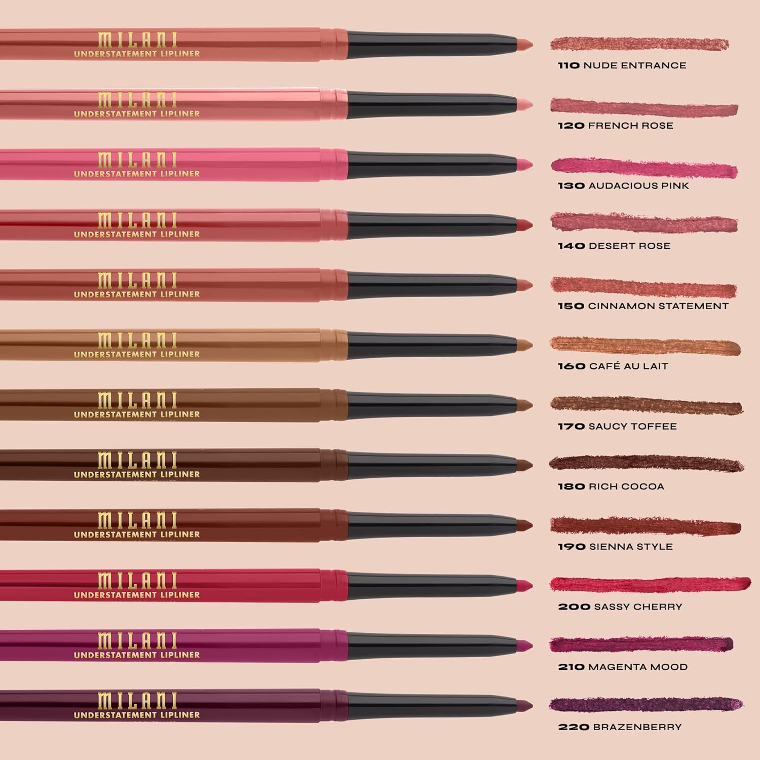 Milani Understatement Lipliner Pencil - Highly Pigmented Retractable Soft, Easy to Use For Makeup - Image 4