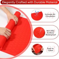 Stove Top Cover Silicone Electric Stove Cover 28 x 20 Inches Heat Resistant Cooktop Protector Stove Mat Protector Oven Cover for Kitchen Flat RV Range Stovetop Protector(Red) - Image 3