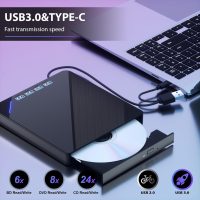 External Blu ray Drive, 7 in 1 Support 100G Disc R/W, USB3.0 Type-C Bluray Drive BD DVD CD Burner with 4 USB Ports, SD/TF Card Slot Compatible with Windows Linux MacOS (Blu ray &CD &DVD) - Image 6