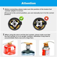 WADEO 6800W Windproof Camping Stove, Backpacking Stove with Piezo Ignition and Fuel Canister Adapters, Camping Gas Stove for Outdoor Backpacking Hiking and Picnic - Image 9