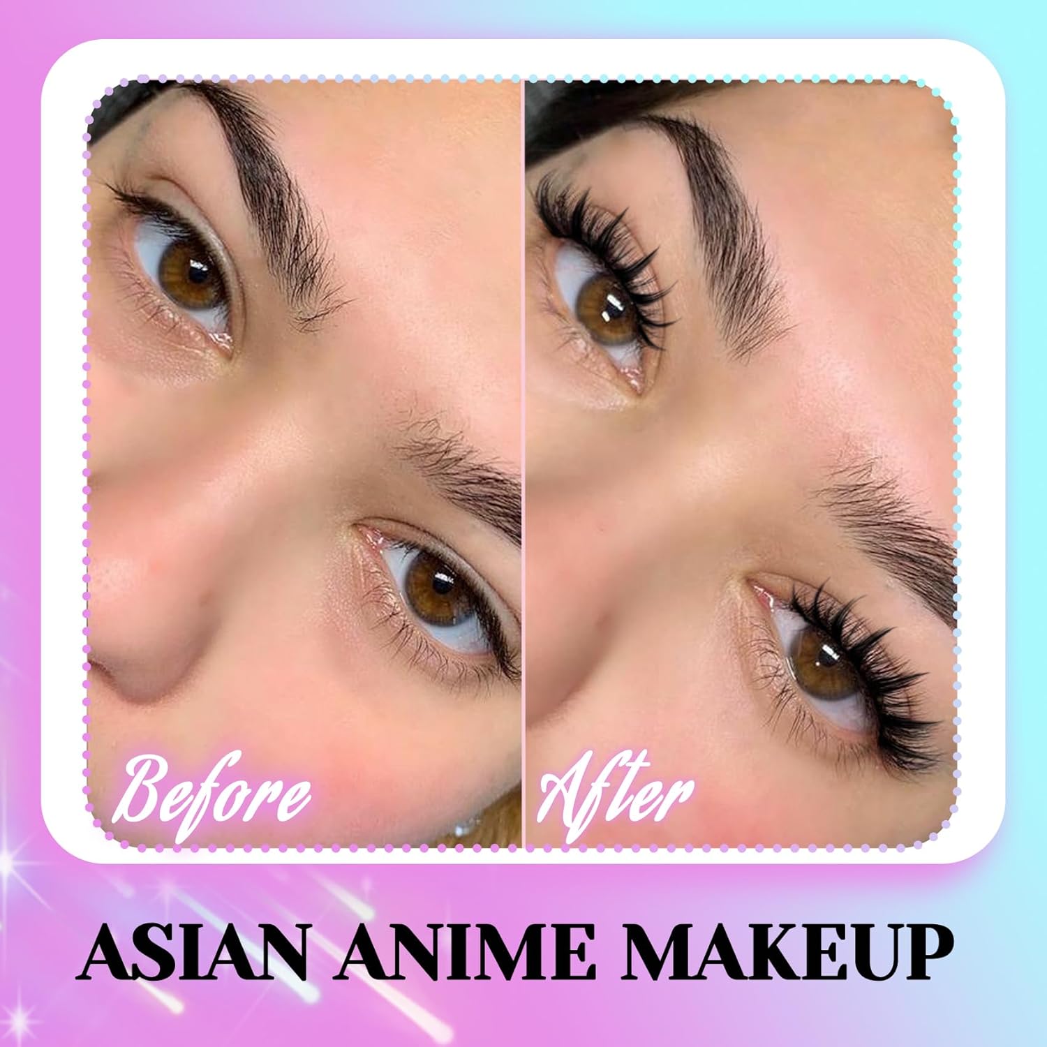 Losha Lashes Spiky Manga Lashes 14 Pairs Anime False Eyelashes 8D Wispy Eye Lashes Kit with Lash Glue and Lash Tweezers Natural Soft Fake Eyelashes (Cutes) - Image 3