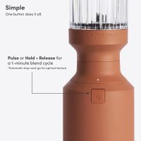 The Beast Mini Blender Plus | Mini Countertop Kitchen Blender | Blend Smoothies and Shakes, Dressings, Sauces, Dips | Extra Vessels, Straw Cap and Straws Included | 600W (Terra) - Image 5