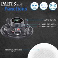 Home Theater Sound System Kit -6 Ch 6000 W Bluetooth Amplifier w/ 12 Qty of 6.5" Frameless in-Wall in-Ceiling Speakers 200 W Each, 2 Qty of Wired Mic, 500 ft Speaker Wire & Remote by Technical Pro - Image 9