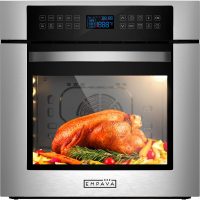 Empava 24" 10 Cooking Functions W/ Rotisserie Electric LED Digital Display Touch Control Built-in Convection Single Wall Oven EMPV-24WOC02 - Image 6
