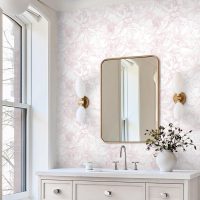 Dimoon 393"x17.3" Peel and Stick Wallpaper Floral Contact Paper Boho White Pink Flower Wallpaper Removable Wall Paper Self Adhesive Modern for Cabinets Drawers Bedroom Thicken Vinyl - Image 4