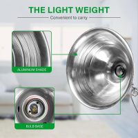 Simple Deluxe HIWKLTCLAMPLIGHTMX2 2-Pack Clamp Lamp Light with 8.5 Inch Aluminum Reflector Up to 150 Watt E26 Socket (No Bulb Included) 6 Feet 18/2 SPT-2 Cord, Silver - Image 5