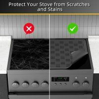 28x20 Inch Stove Top Cover for Electric & Glass Top Stoves, Heat-Resistant Thick Silicone Stove Mat, Multi-Use Dish Drying Countertop Protector (Black) - Image 5