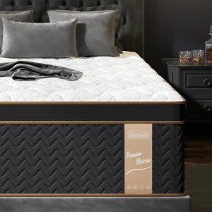 Firm King Mattress 10 Inch, Cooling Hybrid Bed in a Box, 7-Zones Individual Pocket Spring, Motion Isolation, Targeted Hip/Shoulder/Lumbar Support, Fiberglass-Free, 365-Night Trial, CertiPUR-US