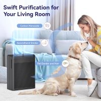 Air Purifiers for Home Pets Covers Up to 1500 Sq Ft,H13 Hepa Filter with Washable Pre-Filter,Pet Hair Dander Smoke Air Cleaner,22 dB Quiet Sleep for Living Room Bedroom Kitchen,P280 (Black) - Image 9