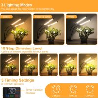 bseah Grow Light Plant Lights for Indoor Plants, Full Spectrum Plant Grow Lamp, 10 Dimmable Levels Auto ON & Off with 3/9/12H Timer - Image 2