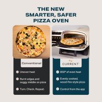 Current® Model P Smart Electric Pizza Oven, 12-Inch, 850°F Max, 5 Cooking Modes, App Connectivity for Temperature Monitoring & Custom Cooking Times, Compact for Indoor & Outdoor Use, Beige - Image 2