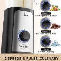 SANGCON 5 in 1 Blender and Food Processor Combo for Kitchen, Small Electric Food Chopper for Meat and Vegetable, 350W High Speed Blenders with 2 Speeds and Pulse for Smoothies and Shakes - Image 7