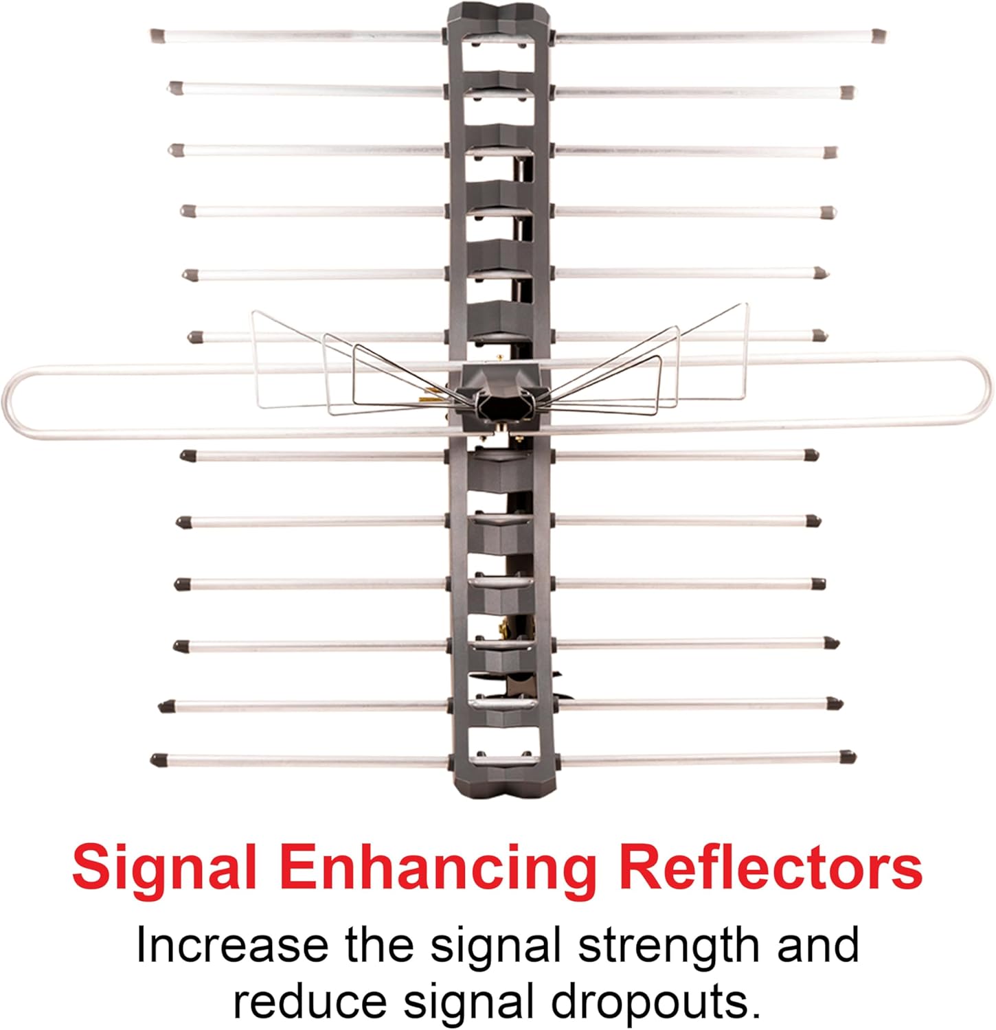 GE Outdoor HD Digital TV Antenna, Long Range Smart TV Antenna, Supports 4K 1080P HD Smart TV VHF UHF, J Mount Included for Attic or Outdoor, Weather Resistant, 29884 - Image 9