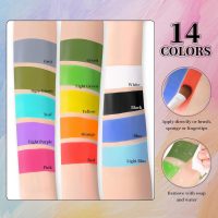 Orange Face Body Painting Stick,Professional Orange Full-coverage Cream Face Paint for Halloween SFX Tiger Pumpkin Clown Cosplay, Washable Eye Stick for Adult Festival & Theater Performance - Image 6